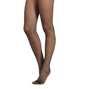 Braza Women's Tights BLACK - Black Comfort Waist Band Fishnet Tights